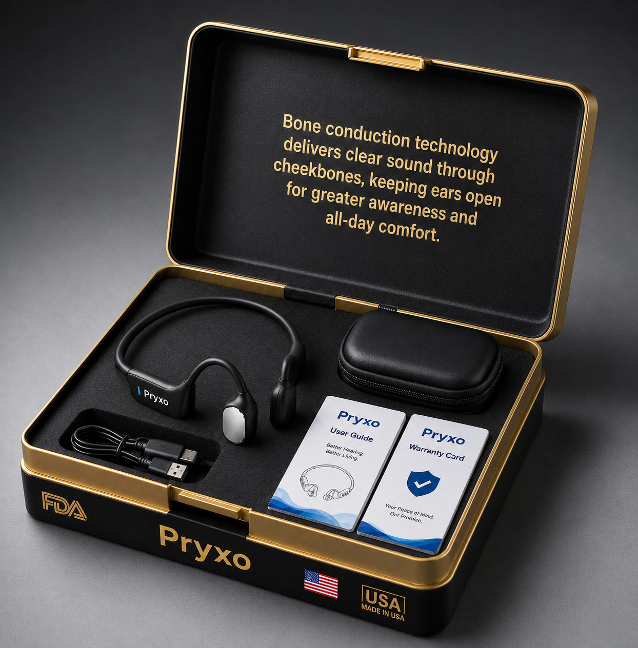 🔥 Final 2 Hours : Only Limited Stock Left🏆Pryxo® Bone Conduction Smart Hearing Headphones (Mayo Clinic Recommended)