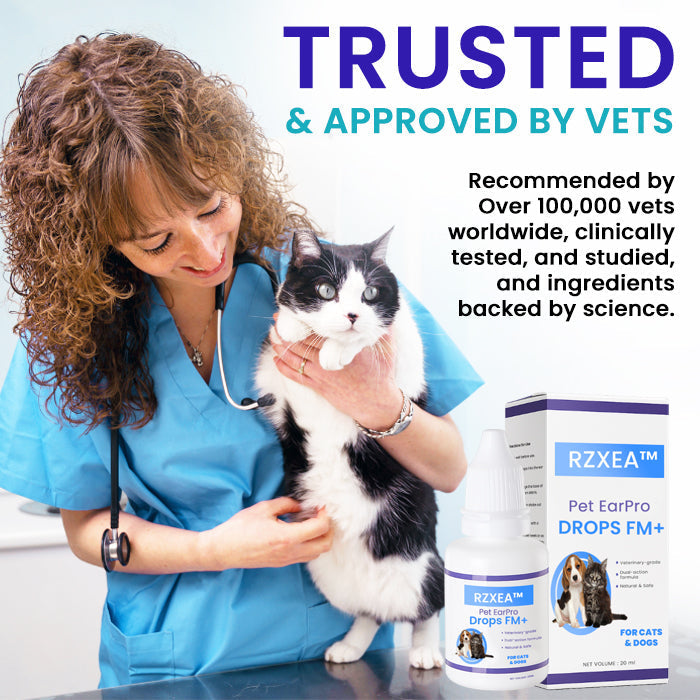 ✨70% OFF Ends in 10minute  | Daily Ear Care Made Simple for Pets | RZXEA™ Pet EarPro Drops FM+