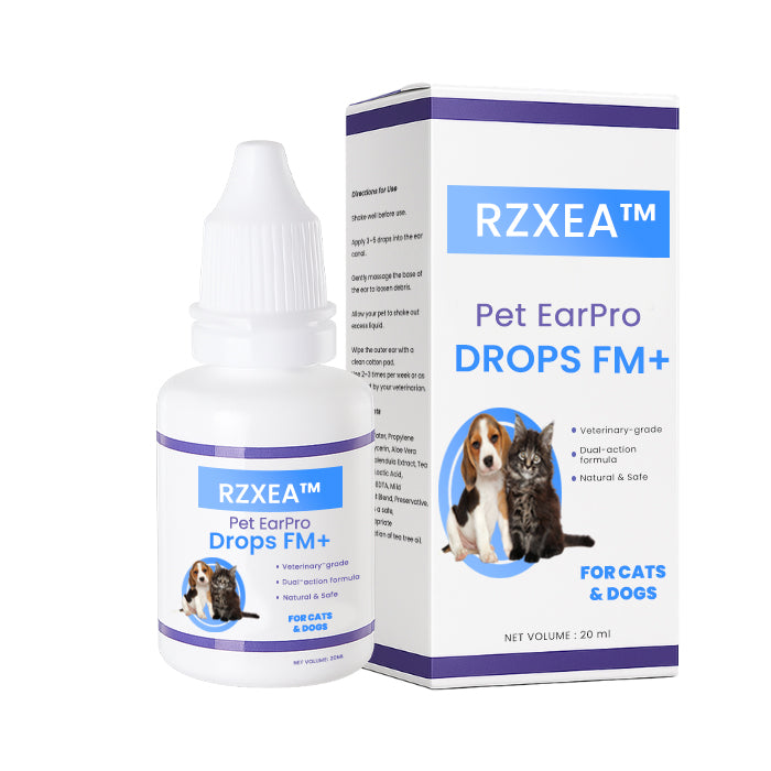 ✨70% OFF Ends in 10minute  | Daily Ear Care Made Simple for Pets | RZXEA™ Pet EarPro Drops FM+